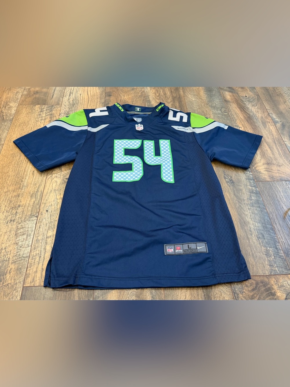 Nike Field Seattle Seahawks Bobby Wagner #54 NFL Jersey Navy Youth Large 14-16 - Picture 2 of 7